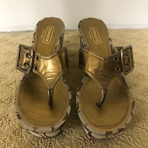 Authentic Coach Wedges/Sandals